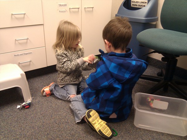 the only five seconds where they both sat there playing nicely instead of literally bouncing off the walls