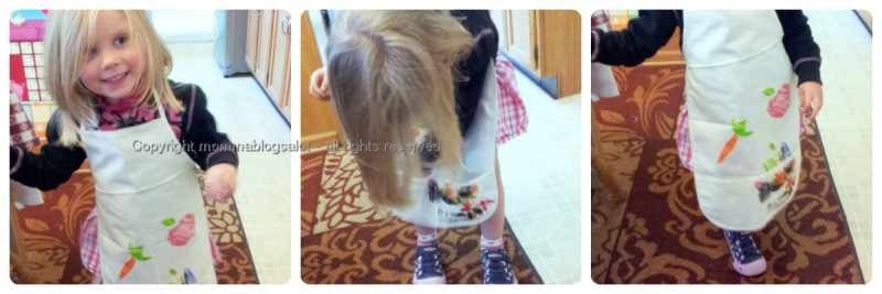 kiwi crate: decorating an apron together (Farmer’s Market&nbsp;Crate)