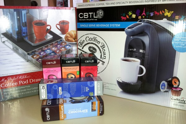 CBTL coffee maker & assorted goodies from Bed Bath & Beyond