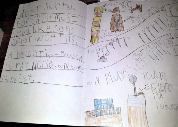 MM's letter to Santa