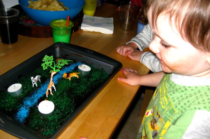 the Madagascar cake - MM's third birthday