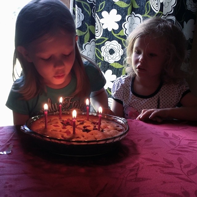 blowing out the candles