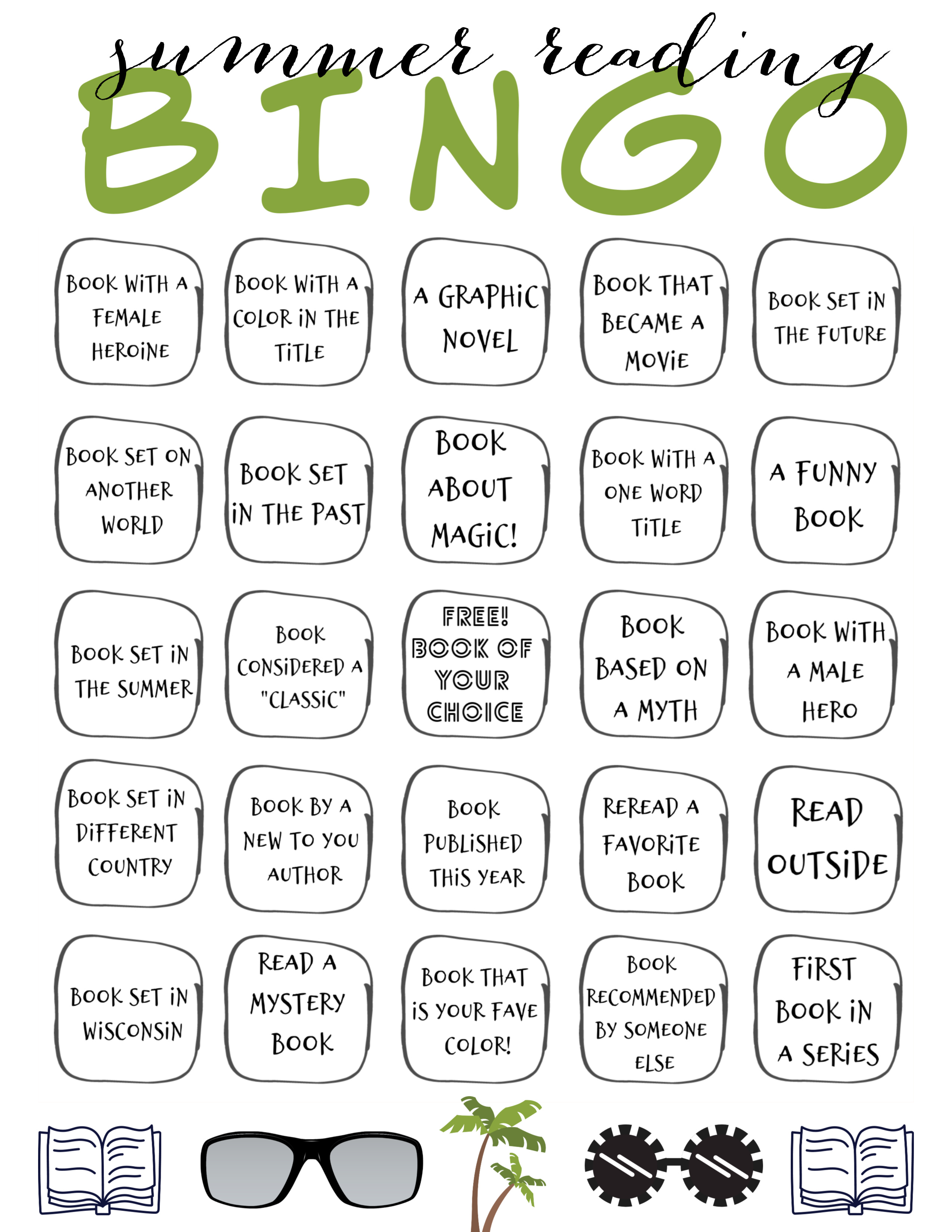 summer reading 2020 bingo